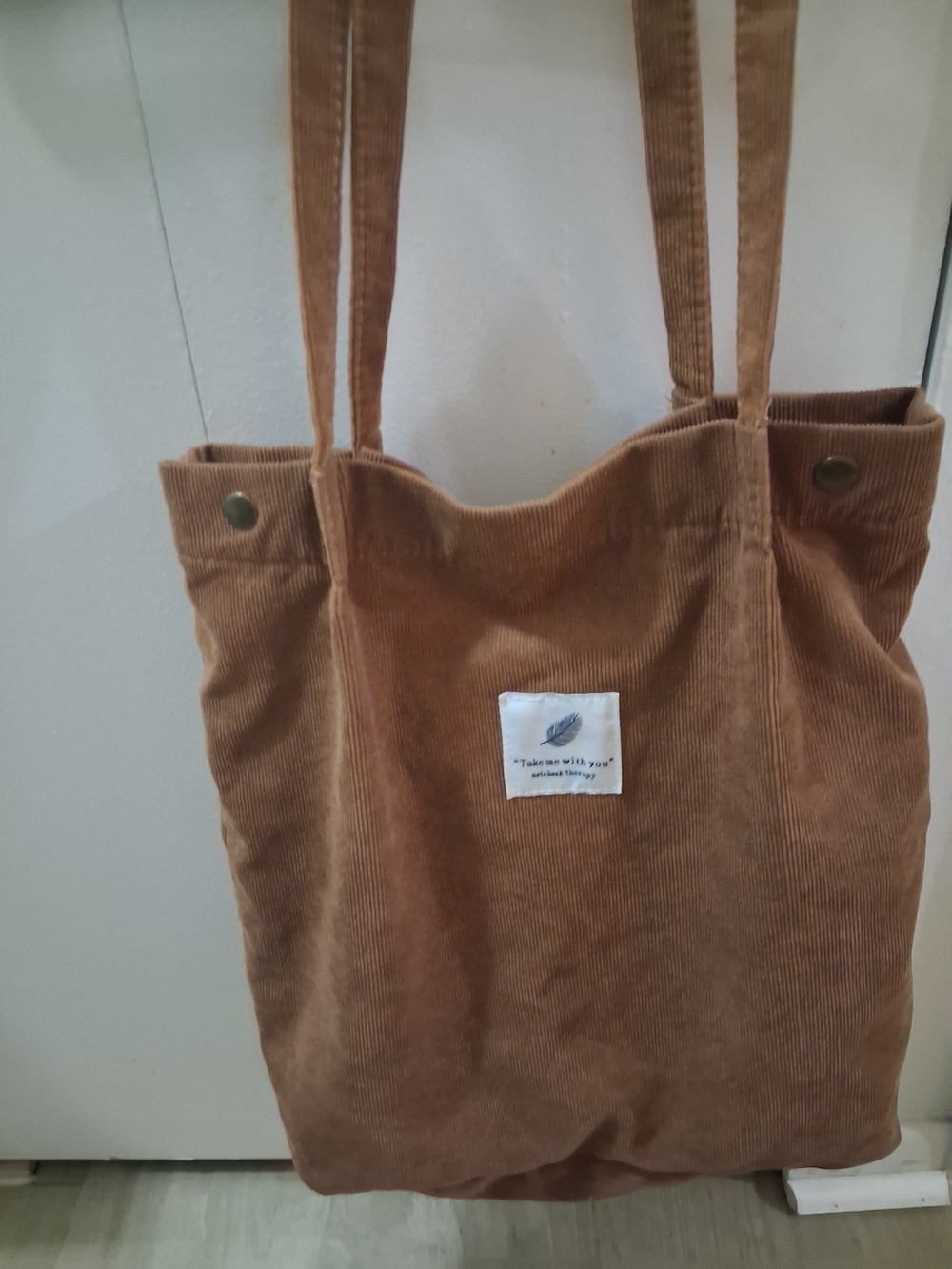 Corduroy Everyday Tote Bag in Brown